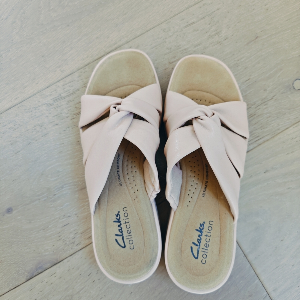 Clarks slide sandals